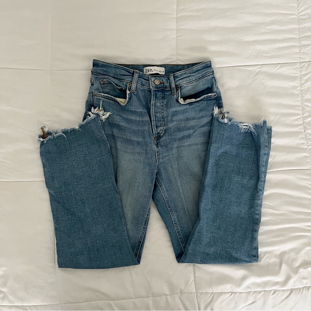 Zara Cropped Flared Jeans